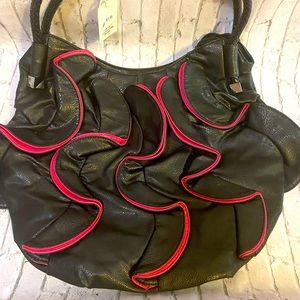 Gorgeous Black And Hot Pink Purse BRAND NEW